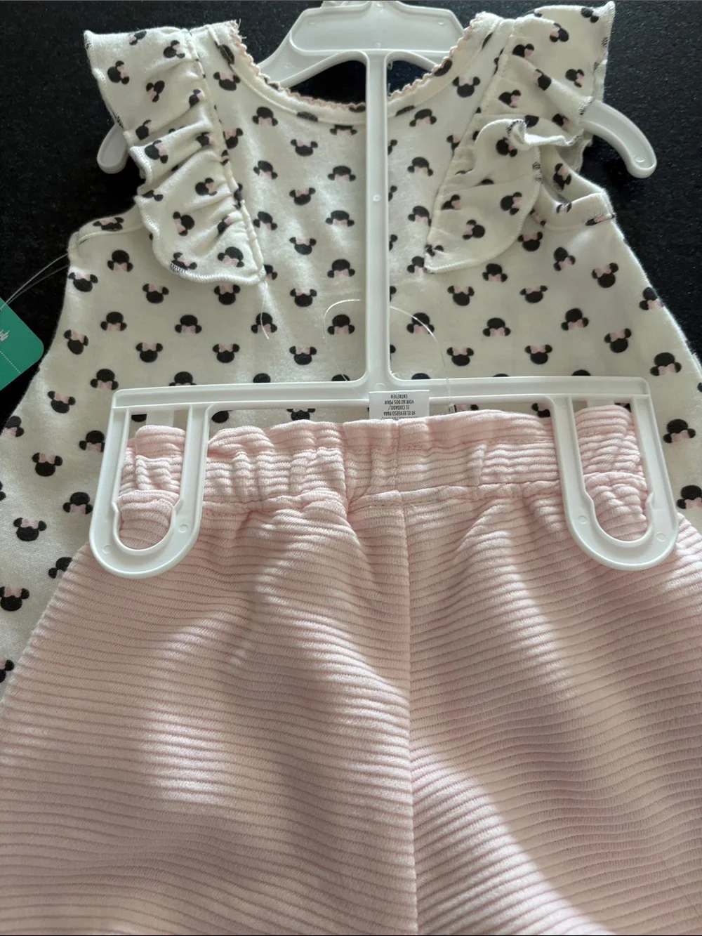 Disney Baby Two-Piece Minnie Print Set - White & Pink